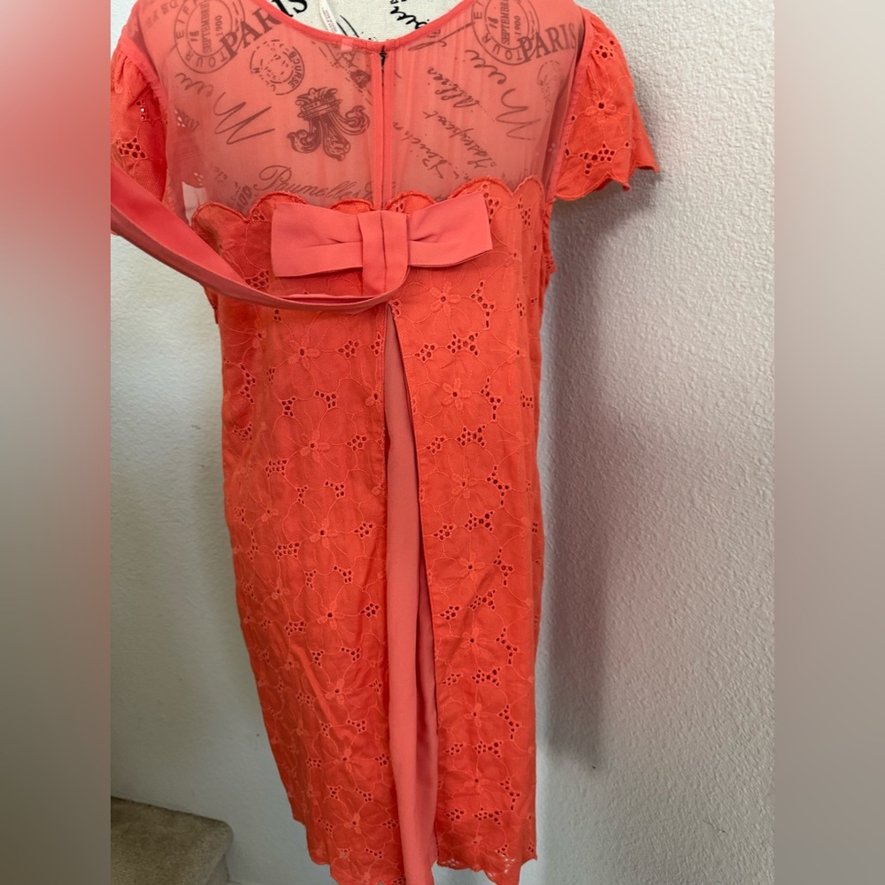 Free People Orange Dress 👗 L - Picture 6 of 8